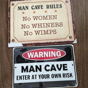 Bundle of two (2) Man Cave Signs